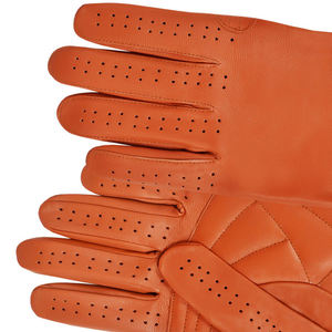 Unisex Leather <b>Driving</b> <b>Gloves</b> with Self Heating Waterproof Windproof Full Finger Adjustable Wrist Strap & Hand Grips-All Seasons - Product Image 5