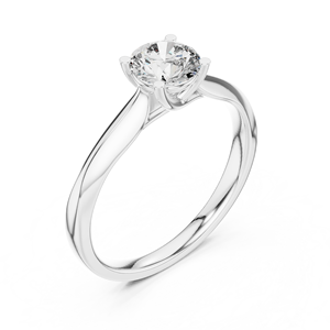 Twisty Round Cut Lab Grown Solitaire <b>Ring</b> <b>Set</b> in 18KT Rose <b>Gold</b> Certified for Party Wedding Daily Use Luxury Gifting for Women - Product Image 5