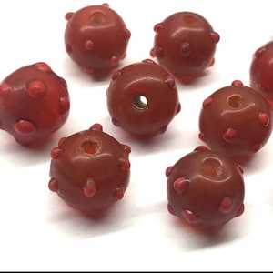 Handcrafted Lampwork Glass <b>Beads</b> Wholesale Blue Swirl Marbled Amber Brown <b>Loose</b> <b>Beads</b> for DIY Jewelry Craft - Product Image 1