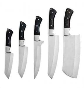 Juego de Cuchillos de Cocina Profesionales de Acero Inoxidable de 5 Piezas con Mango de Madera Oscura - Product Image 4