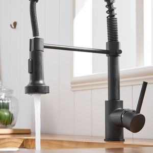 Rubinetto da Cucina Commerciale Monocomando Nero con Doccetta Estraibile per Lavello - Product Image 6