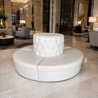 Luxuriöses Modernes Rundes Sofa Hotel-Lobby-Lounge-Möbel Kreisförmiges Gestepptes Bankett-Sofa für Hochzeits- und Empfangsbereiche