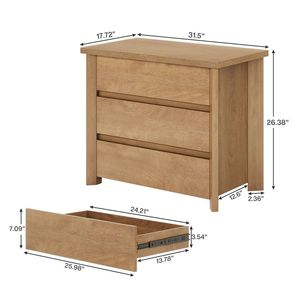 Large <b>Storage</b> Space <b>Bedside</b> Table Nightstand with Space Saving Design <b>Storage</b> Cabinet - Product Image 6