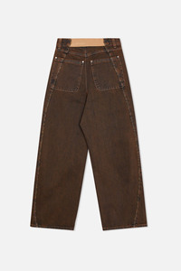 Jeans de Mezclilla para Hombre, Cintura Alta, Pierna Ancha, Lavado a la Piedra, Cierre de Botones, Casual, 100% Algodón, Tejido de Peso Medio, Estilo Otoñal - Product Image 2