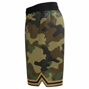 Shorts de basketball pour hommes en gros, maille haute qualité, poches latérales, personnalisables avec nom, tenue de sport décontractée - Product Image 3