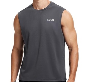 เสื้อกล้ามลำลองผ้าฝ้ายแท้ 100% สำหรับผู้ชาย คอกลม แขนกุด เสื้อยืดกีฬา ระบายอากาศ แห้งเร็ว เป็นมิตรกับสิ่งแวดล้อม เหมาะสำหรับออกกำลังกาย - Product Image 6