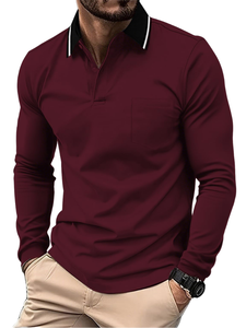 Premium Casual Polo Shirt for Men 100% Polyester Waffle Solid Color Crop Sleeveless Lightweight Comfortable Fit <b>Classic</b> Collar - Product Image 1