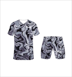 Conjunto de Camiseta y Pantalones Cortos de Fútbol Sublimados Ferocious para Hombre, Cuello en V, Secado Rápido, Ropa Deportiva para Todas las Temporadas, Estampado de Camuflaje - Product Image 2