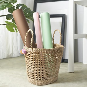 Cesta de mimbre de algas marinas suelto tejida a mano, cesta de almacenamiento ecológica al por mayor, hecha en Vietnam - Product Image 2