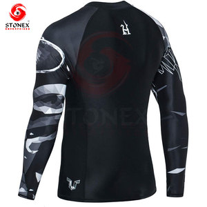 Camiseta de compresión de manga larga para hombre, transpirable, para gimnasio, entrenamiento, correr, ropa deportiva. - Product Image 2