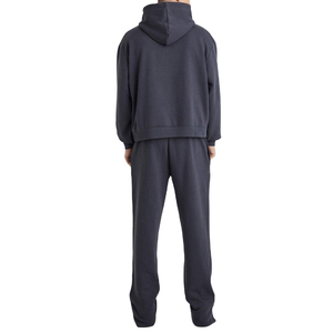 Ensemble de survêtement à capuche pour homme 100 % coton, couleur unie, coupe ample, pantalon de jogging décontracté, manches longues - Product Image 6