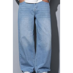 Pantalones vaqueros anchos para hombre, pantalones vaqueros holgados, pantalones holgados estilo Hip Hop Skater, ropa de calle Y2K - Product Image 5