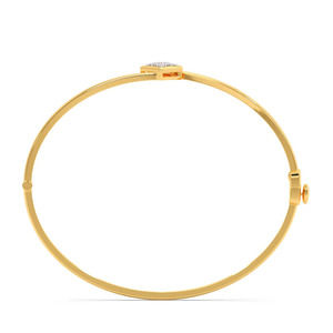 Minimalist Bypass Rhombus Diamond Center <b>Bangle</b> <b>Bracelet</b> - Product Image 3