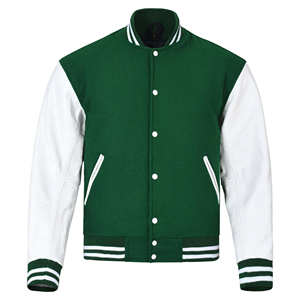 Blouson Teddy Tendance pour Homme en Polyester-Coton Respirant à Séchage Rapide, Col Montant, Logo Frontal, Style Décontracté pour l'Automne - Product Image 1