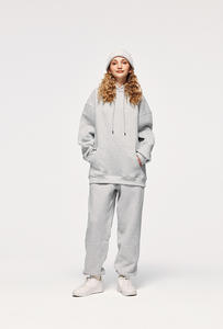 Ensemble de survêtement décontracté d'hiver pour femme, 2 pièces, avec haut court à capuche et pantalon de jogging à manches longues, en molleton - Product Image 5