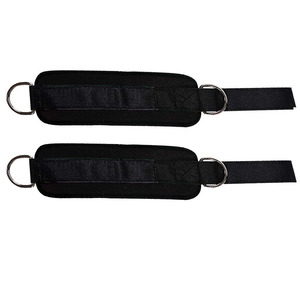 Durable Breathable Non-Slip Polyester Ankle Straps D-Ring for Weightlifting Padded Leg Cuffs for Cable Kickbacks Hip Abduction - Product Image 3