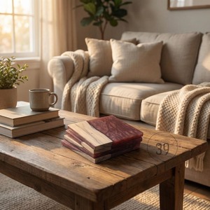 Decorative Wooden Resin Coaster Set Durable American Style Epoxy Art Design UV Printed Polished Finish Premium Coasters - Product Image 1