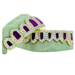 Grillz dentaire Hip Hop personnalisé en argent 925, serti de diamants Moissanite, bijoux dentaires en argent, meilleur prix - Product Image 5