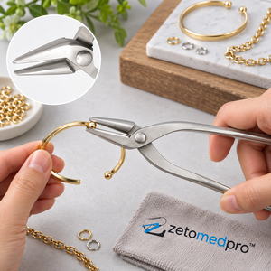 Pince à ajuster les bracelets 150 mm, mâchoires rondes et plates, acier inoxydable finition mate, outil pour bijoux DIY, 5,91 pouces, Zetomed Pro - Product Image 3