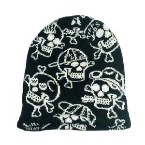 Custom 100% Winter Skull <b>Cap</b> Puff Logo <b>Designer</b> Beanie Hat High Hip Hop Warm Knitted Travel - Product Image 2