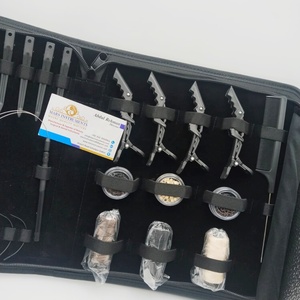 Black Matte Hair <b>Extension</b> Tool Kit Set Professional Hair Pliers With Micro <b>Beads</b>, Alligator Clips, Scissors - Product Image 2