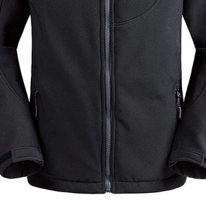 Chaqueta Soft Shell para Hombre MANTIC ENTERPRISES, Impermeable, con Capucha, Cortavientos, Cierre de Cremallera, Cuello Alto, Corte Regular, Color Sólido - Product Image 4