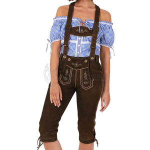 Shorts de Lederhosen Bávaros Alemanes para Mujer con Bordado Decorativo - Product Image 5