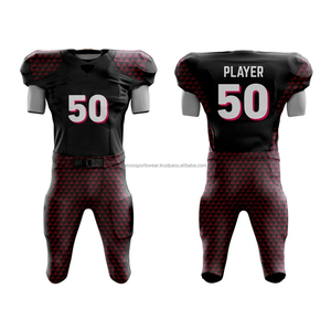 Nuevos Uniformes de Fútbol Americano Personalizados Sublimados Transpirables con Acolchado 100% Poliéster Trajes con Logotipo y Color Personalizados - Product Image 3