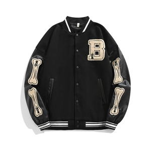 Chaqueta Bomber Varsity de Invierno Personalizada al por Mayor, Unisex, con Revestimiento, Camuflaje, de Secado Rápido, con Cierre Frontal y Forro Polar - Product Image 1