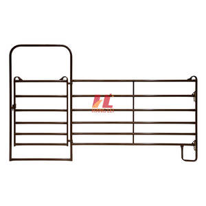 Çiftlik arazi çiti at paneli için toz kaplı yuvarlak kare tüp at hayvancılık Corral kalem panelleri - Product Image 1