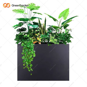 Jardinière carrée moderne en acier galvanisé noir 151L pour aménagement paysager extérieur, clôture de séparation de cour, disponible depuis notre entrepôt local aux États-Unis - Product Image 6