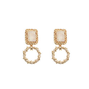 AMBER JEWELS T-2866 Pendientes de Perlas Chapados en Oro de 14K Estilo Vintage, Joyería Unisex para Fiestas, Diseño de Aro con Corte Brillante Redondo, Certificado IGI - Product Image 4