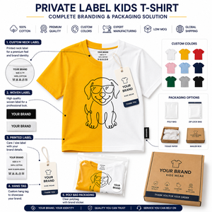 T-shirt en jersey de coton respirant pour homme, coupe classique, col rond, manches courtes, imprimé dessin animé chien mignon, 180g, décontracté, avec blocs de couleur sur le devant - Product Image 5
