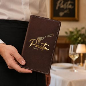 PU Leather Portable Receipt Presenter with Custom Logo Foldable Bill <b>Folder</b> for Cash <b>Card</b> Organizing and Restaurant Supplies - Product Image 5