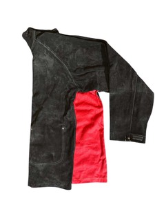 Veste de soudage résistante à la chaleur, tablier, cape noire avec doublure rouge, coupe standard, protection contre le feu niveau B 500 ° C 800 ° C - Product Image 6