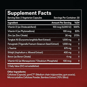 Complément alimentaire en gommes pour la vitalité hormonale masculine, marque privée - Product Image 4