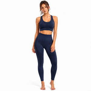 2026 Latest Women's Workout Activewear Set Premium Seamless Sports Bra High Rise Leggings OEM Clothing Manufacturer Wholesale - Product Image 6