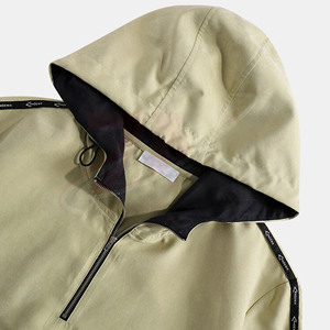 Chaqueta Cortavientos Personalizada para Hombre, con Media Cremallera, Capucha, Ligera, Impermeable, Deportiva, para Correr, Estilo Anorak, Informal, para Uso al Aire Libre - Product Image 3