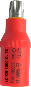 3/8" 1000V Insulated <b>Bit</b> Socket - Product Image 6