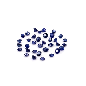 Zafiros azules de Madagascar naturales sin tratar, calibrados en forma redonda de 2 mm, piedras preciosas de zafiro azul facetadas naturales sueltas para la fabricación de joyas. - Product Image 2