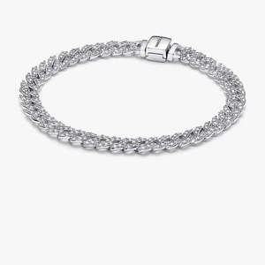 Pulsera de Diamantes de Laboratorio de Lujo para Mujer |   Plata de Ley 925 Chapada en Oro Blanco, Joyería Fina de Alta Gama, Corte Redondo - Product Image 1