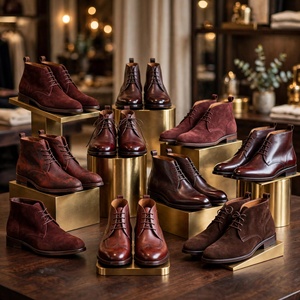 Lote de Calzado al por Mayor en Liquidación, Botas Chukka 100% Cuero Genuino para Hombre, Botas de Gamuza Marrón Vintage, Listas para Enviar, Lote en Stock BD - Product Image 1