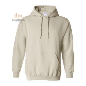 Sweat-shirt à capuche pour homme, couleur unie, en molleton de coton, décontracté, avec poches, personnalisable, 100 % coton épais - Product Image 1