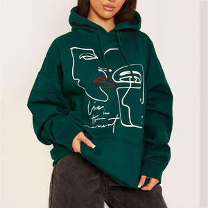 <b>Custom</b> Women Hoodie Polyester Cotton Casual Graphic Pullover Screen Print Personalized OEM Logo Design Streetwear Hooded Top - Product Image 1