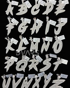Colgante de Letra Personalizado de Joyería Hip Hop, Plata 925, Diamante Moissanita VVS, Colgante con Logotipo Inicial, Colgante con Nombre para Hombre - Product Image 4