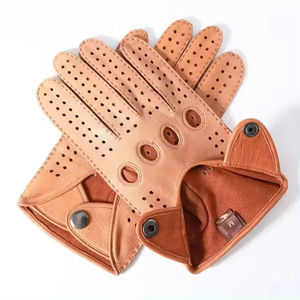 Guantes de Conducción Ergonómicos de Cuero Genuino Personalizados de Alta Calidad para Hombre y Mujer, Transpirables, Perforados, Clásicos para Automóvil, OEM ODM Snap - Product Image 1