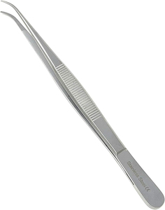 Pinzas Quirúrgicas de Laboratorio de Alta Precisión, 6 Pulgadas (15.2 cm), Punta Curva Fina y Resistente, Pinzas Manuales de Acero Inoxidable para Hospital - Product Image 1