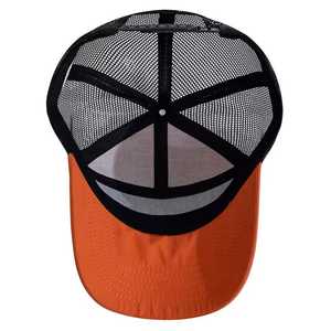 Orange and <b>Navy</b> <b>Blue</b> Trucker <b>Cap</b> Breathable Mesh Adjustable Fit Unisex Casual Outdoor Hat Spring Summer Style - Product Image 6