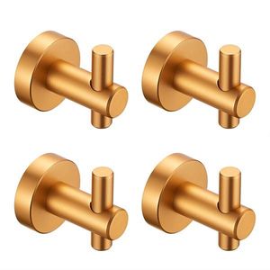 Set di 4 Ganci da Parete con Viti, Appendiabiti in Oro Spazzolato per Ingresso, Armadio, Camera da Letto, Arredamento Casa - Product Image 1