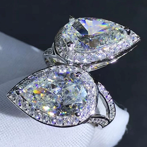 Bague Hip Hop en Argent avec Moissanite VVS Élégante, Bijou de Luxe Premium pour Fiançailles, Mariage, Anniversaire, Célébration, Cadeau - Product Image 1